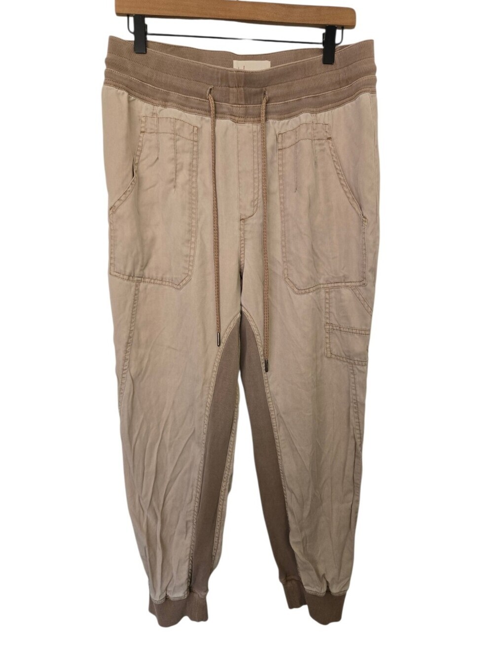 ✨ Anthropologie Utility Jogger Pants – Neutral Beige Cargo Joggers – Size M ✨ - Picture 2 of 5
